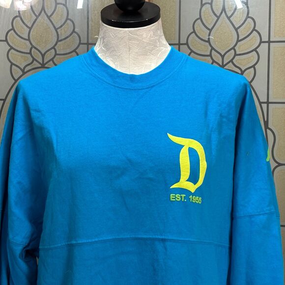 Disney Resort Spirit Jersey Disneyland Disney Parks Blue and Neon Green Size M - Picture 6 of 8